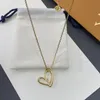 Com jóias de colar de moda de caixa para amantes homens mulheres pingentes de coração de colares de amor, casal presente 18k ouro banhado nunca desaparece