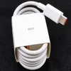 USB Type C -kabel för Samsung S20 S9 S8 Xiaomi Huawei P30 Pro Fastladdning av mobiltelefonladdningstråd Vit kabel USB -laddning