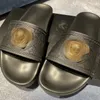 Classique PALAZZO Sandale Pantoufle Summer Beach Femmes Hommes Luxe Designer Sandale Sliders Blanc Noir Plate-forme Plate-forme Casual Caoutchouc Caoutchouc 35-46 Box Pool Slide Mule Cadeau