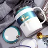Mugs Ins Nordic Ceramic Cup Creative Drinking Household Mug With Lid Spoon Personality Trend Coffee Tea