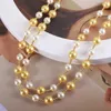 Colliers à pendentif Une variété de façons de porter des chaînes de pull longues en perles patchwork