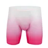 Underpants AIIOU Thin Gradient Color Underwear Mens Fashion Long Panties Quick Drying Boxer Short Cuecas Masculina Boxershorts 2024