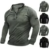 Männer T Shirts Outdoor Jacke Jagd Kleidung Warme Reißverschlüsse Fleece Pullover Mann Winddicht Frühling Winter Mantel Thermische Unterwäsche Ropa