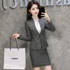 Professional Suit Woman White Collar Temperament Autumn OL Workplace High-end Fashion Business Suit Formal Dress 240106