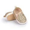 Nowe buty dla niemowląt Baby Boys and Girls Buty Flash Gold Sukienka Czysta bawełniana miękka podeszwa nowonarodzona szósta dziecięca buty Pierwszy kropek Moccasins 240108