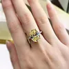 Longlong Gold S Sier High Carbon Diamond ovale 9 * 13 Reddin snijring