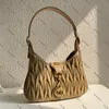 Borsa firmata Borsa hobo in pelle di agnello Matelasse Borse a spalla da donna Borsa a tracolla Borsa da donna Borsa tote Pouch Jacquard motivo in rilievo stropicciato e in rilievo