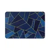 Deep Blue Modern Kitchen Mat Geometric Bedroom Entrance Doormat Home Floor Decoration vardagsrum mattan Badrum Nonslip Matta 240108