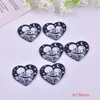 Charms 10pcs 43 38 mm Halloween Heart para szkieletowa czaszka akrylowa do kolczyka naszyjnik