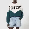 Sweatshirt Isabels Marant Yeni Tasarımcı Sweatshirt Klasik Sıcak Mektup Baskı Dubleks Yuvarlak Boyun İnce Sıradan Çok Yönlü Kadınlar Gevşek Külot Hoodie Sweater Tide Üstler