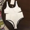 Channel Bikini Designer Badkläder Kvinnors badkläder Western Style Sticked High-End Young Black White Sports Swimsuit