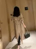 LAPEL Women Trench Coat Topcoat Dubbelbröst Casual Coat Pure Color Autumn Winter Overgrearment Midjeband Vindbrytningsjacka 240108