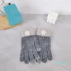 Kobiety wełniane rękawiczki designerskie drukowanie dzianinowe rękawiczki Kontrast Kolor ciepłe pluszowe rękawiczki jesienne zimowe wełniane rękawiczki na zewnątrz do jazdy na nartach rowerowych