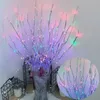 1pc 20LED branches lumineuses, veilleuse LED à piles, lampe d'arbre de fée bricolage pour Vases, chambre à coucher, Halloween, noël, fête, mariage intérieur et extérieur Dacor