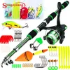 Sougayilang Spinning Fishing Rod i Reel Combo1.8m Teleskopic Rod z 5,2 1 3BB Fishign Reel Max Drag 5kg Pełny zestaw połowowy 240108