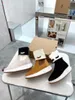 1 stövlar nya damer fotled Black White Brown Sole Platform Sock Knit Comfy Casual Fashion Mid Calf Shoe Boots Womens Storlek med låda