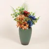 Fiori decorativi Girasoli artificiali resistenti ai raggi UV Decorazioni per il giardino di casa Bouquet da sposa Piante finte Seta