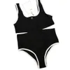 Channel Bikini Designer Badkläder Kvinnors badkläder Western Style Sticked High-End Young Black White Sports Swimsuit