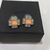 Women Designer Studs Earrings Multi Styles Available Letters Pattern with Diamond Decoration Studs Pxx 38-42