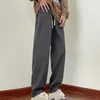 Calças masculinas homens grosso baggy estilo japonês elástico cordão carga com bolsos calças de trabalho para grandes