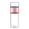 Waterflessen 400 ml thee fles hoge borosilicaat glas dubbele laag cup infuser tumbler drinkware met filter