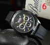 Luxus-heiße Verkaufs-Art- und Weiseuhr-Männer-Quarz-Chronographen-Uhr-Qualitäts-Armbanduhr-einfache Gummibügelbanduhr-Entwerfer-Uhren geben Verschiffen frei