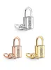 Shine Gold Color Padlock och Key Dangle Charm 925 Sterling Silver Pärlor för smycken Makande Fit Original Armband Fashion DIY 760088C01 780088C01 790088C011216505