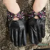 Vijf Vingers Handschoenen Kleurrijke Diamant Dames Echt Leer Korte Mode Warme Import Schapenvacht Guantes