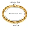 2024 New Trendy Cuban Bracelet Chain Man 14k Yellow Gold Golden Silver Color Hand Chain Link Bracelets For Men Women Jewelry Gift