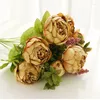 Decorative Flowers Artificial Flower Vase For Home Decoration Accessories Wedding Scrapbook Peony Candy Box Arrangement