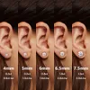 Boucles d'oreilles à clous en argent Sterling 925, plaqué or blanc 14K, couleur D VVS1, Moissanite, pour hommes et femmes, 0,6ct-2ct