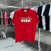 Xinxinbuy 2024 homens designer camiseta itália paris dragão colorido carta impressão mulheres preto branco vermelho amarelo azul S-2XL
