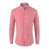 Camisas casuales para hombres Camisa de negocios para hombres Estilo formal Cárdigan a rayas con cuello vuelto Slim Fit Diseño de un solo pecho