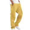 Mens casual Cargo Cotton pants men pocket loose Straight Pant Elastic Work Trousers Brand Fit Joggers Male Super Large Size 240108