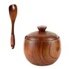 Ensembles de vaisselle, pot de cuisine, Gadgets, ustensiles de cuisine en bois avec récipient à condiments en bois