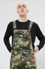 Dress Stylish Mens Camo Dungarees Work Overalls Bib and Brace Distressed Denim Camouflage Combat Jumpsuit Romper Pants Casual Trousers