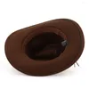 Beretas Estilo británico Mujeres Hombres de lana Fe Sentud Fedora Sombreros étnicos Capas de vaquero occidental Unisex Party Jazz Top Hat Sombreros de Mujer