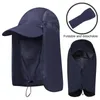 Berretti da pesca unisex Cappellino protettivo da sole Protezione UV Copricollo per il viso Sport all'aria aperta Cappelli da escursionismo Visiera