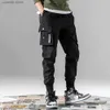 Męskie spodnie Mężczyźni HARAJUKU Casual Cargo Spodnie Spring and Autumn Jogger Spodery Multi Pockets Mężczyzna Slim-Fit Pantwear Modna odzież Streetwear T240108