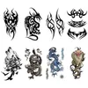 Maquillage totem tatouage autocollant noir dragon vers le bas montagne tigre serpent motif animal imperméable simulation tatouage