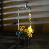 Solar Watering Tap Lights Led Iron Planter Lantaarn Licht Waterdicht Yard Outdoor Tuindecoratie Landschapslamp 240108