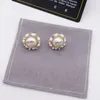 Designer Pearl Ear Stud Luxury Diamond Charm Earring Fashion Style Jewelry Classic Design Brand Logo Ny Love Gifts Earrings