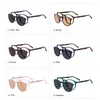 Sonnenbrille Ceofy Damen-Brillengestell, optische Myopie, runde Sonnenbrille, verschreibungspflichtiges Herren-Brillengestell mit Sonnenclip auf magnetischem C8014