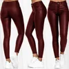 Women's Pants Women PU Leather Black Sexy Stretch Bodycon Trousers High Waist Long Casual Pencil Plus Size XS-4XL