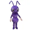 2024 Nouveau costumes de mascotte de fourmi jaune / violet