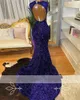 Robe de bal violette Sexy avec diamants scintillants, perles en cristal et strass, plumes, Robe de soirée d'anniversaire, 2024