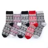 5 pares/set masculino longo interior meias de chão inverno quente fuzzy lã meias casuais floco de neve meia grossa natal presente do ano 240108