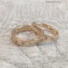 Ringe Schmuck T Klassischer Drei-Diamant-Paarring Roségold eingelegtes Paar Männer Frauen mit personalisiertem Trend 6SG8 XOHI VZYD