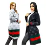 Projektantki Swetery damskie Jumpe Casual V-dępy długi sweter swetra kardigan duże kurtki