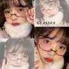 Sunglasses Vintage Glasses Metal Half-Frame Girls Chic Cosplay Party Decoration Y2k Pography Eyeglasses